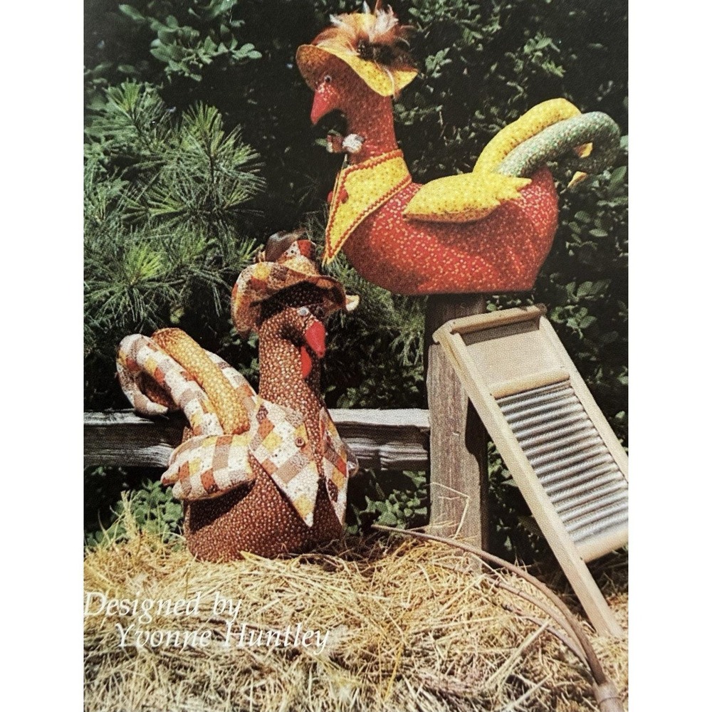 Oak Tree Henry Hit of the Hen House Chicken Soft Sculpture Pattern OOP Uncut HTF
